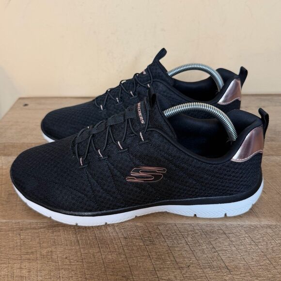 Skechers Shoes - Skechers Summits Classy Night sneakers black rose gold women’s 11 wide fit shoes